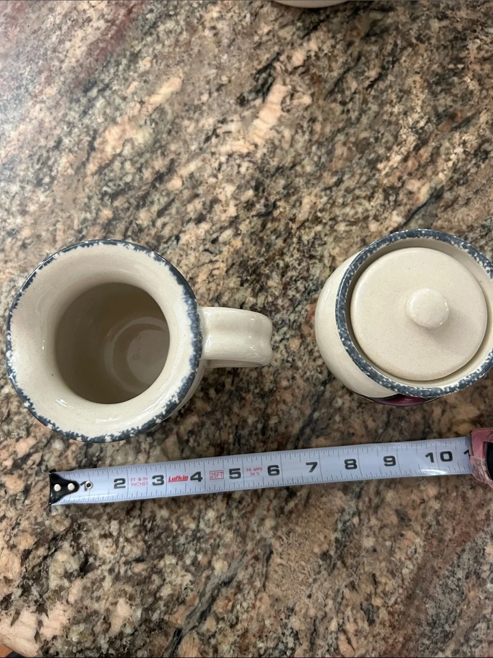 Home & Garden Party Ceramic Birdhouse Crock, Creamer, & Sugar Set